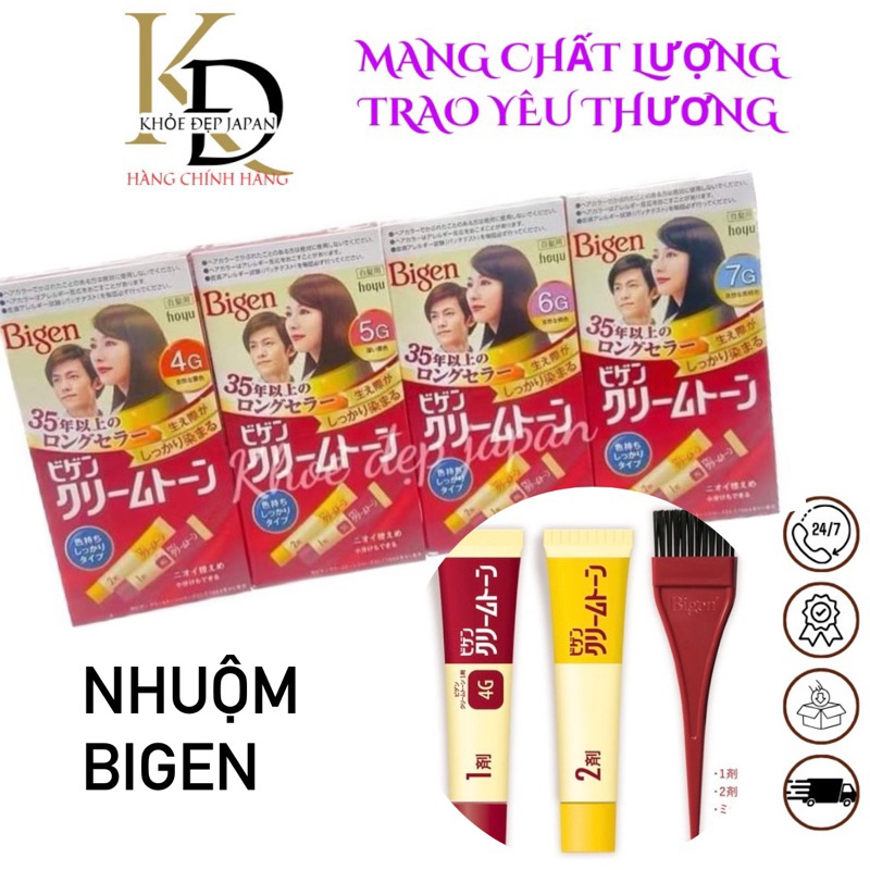 Nhuộm phủ bạc Bigen Nhật Bản