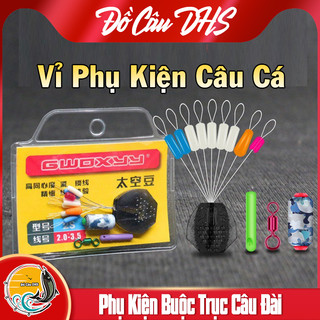 Vỉ phụ kiện câu cá dùng cho câu đài tiện lợi, phụ kiện câu, phụ kiện buộc trục câu đài - đồ câu dhs