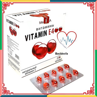VITAMIN E 400 ĐỎ  - Hộp 100 viên /10 vỉ - Giúp tái tạo da, làm sáng da, chống chảy xệ, giảm nám, chống lão hóa cho da