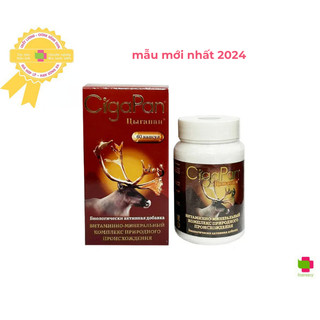 Viên uống nhung hươu Cigapan, Nga (60v) bồi bổ sức khỏe, ngăn ngừa lão hóa, chống loãng xương cho người lớn
