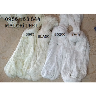 Chỉ cotton kg mã dmc màu trắng 250g/bó