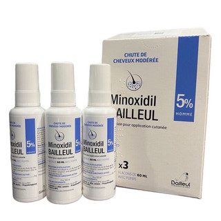 Full set 3 lọ x 60ml Xịt kích thích mọc tóc Nội địa Pháp Minoxidil 5%
