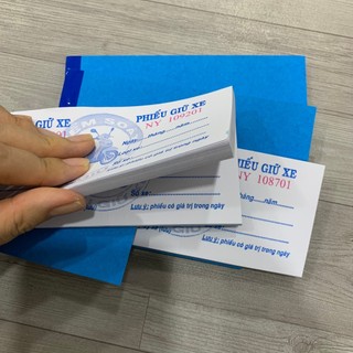 [10 CUỐN] Phiếu Giữ Xe Máy 100 tờ