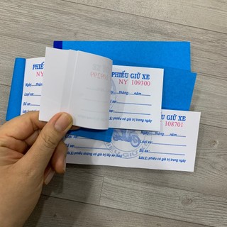 [10 CUỐN] Phiếu Giữ Xe Máy 100 tờ