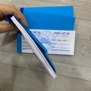 [10 CUỐN] Phiếu Giữ Xe Máy 100 tờ