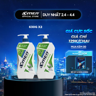 Combo 2 Sữa Tắm X-Men Clean & Fresh Sạch Khuẩn Detox 630Gx2