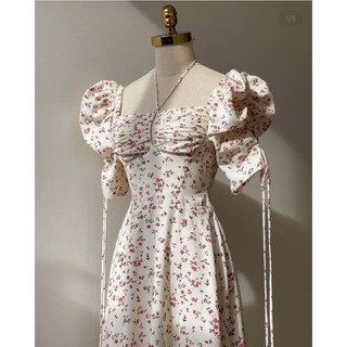 Linen hoa may váy áo đầm
