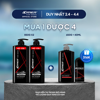 Combo 2 Dầu Gội X-men For Boss Intense 850g/chai