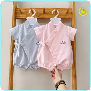 Bộ body kiểu nhật buộc dây cho bé -Himom xanh,hồng