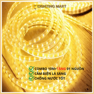 COMBO 10M ĐÈN LED DÂY 5050 SIÊU SÁNG + TẶNG 1 NGUỒN - ĐÈN LED TRANG TRÍ NGÀY LỄ