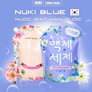  Nước Giặt Chính Hãng Nuki Blue Công Nghệ Hàn Quốc Sạch Sâu Thơm Lâu Hương Thơm Dịu Nhẹ 2kg