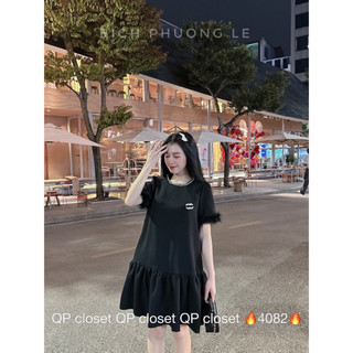 Váy Xuông Tay Lông Kèm Tag  QP