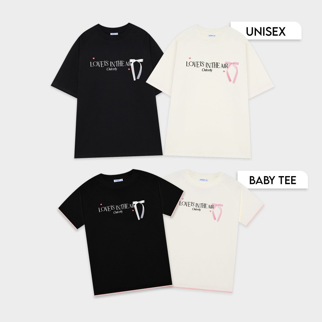   Mã FADEP195 giảm đến 30k đơn từ 99k  Áo Thun Outerity Self Love Thắt Nơ 2 màu   Unisex Localbrand 2024 Nam Nữ 