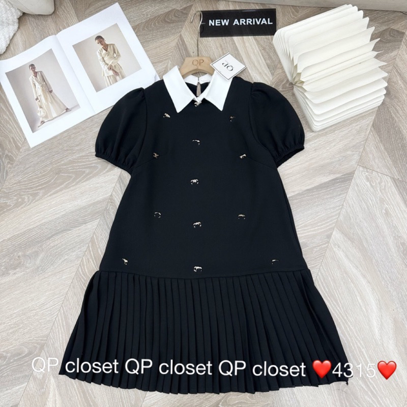 Váy Xuông Cộc Tay Tuyết Mưa Đính Chữ X Hot Hit QP