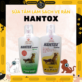 Sữa tắm HANTOX 200ml - Sữa tắm Diệt Ve Rận, Bọ Chét cho Chó Mèo Lớn, Chó Mèo Nhỏ