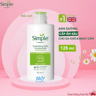 Kem Dưỡng Ẩm Simple Hydrating Light Moisturiser 125ml - Dạng Sữa