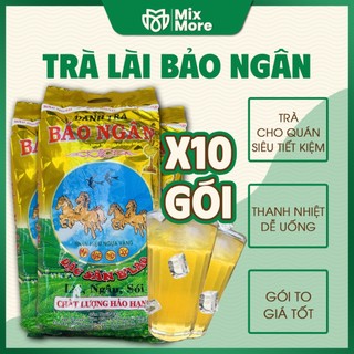 Combo 10 gói trà lài Bảo Ngân 350g date mới pha trà đá, trà nóng giá tiết kiệm Mixmore