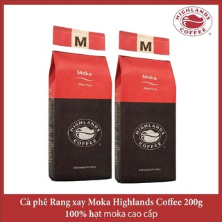 Combo 2 gói Cà phê Rang xay Moka Highland Coffee 200g