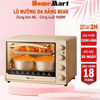 Lò nướng điện đa năng 40L Bear DKX-B40L9 kiểm soát nhiệt độ độc lập, HomeMart – Hàng chính hãng