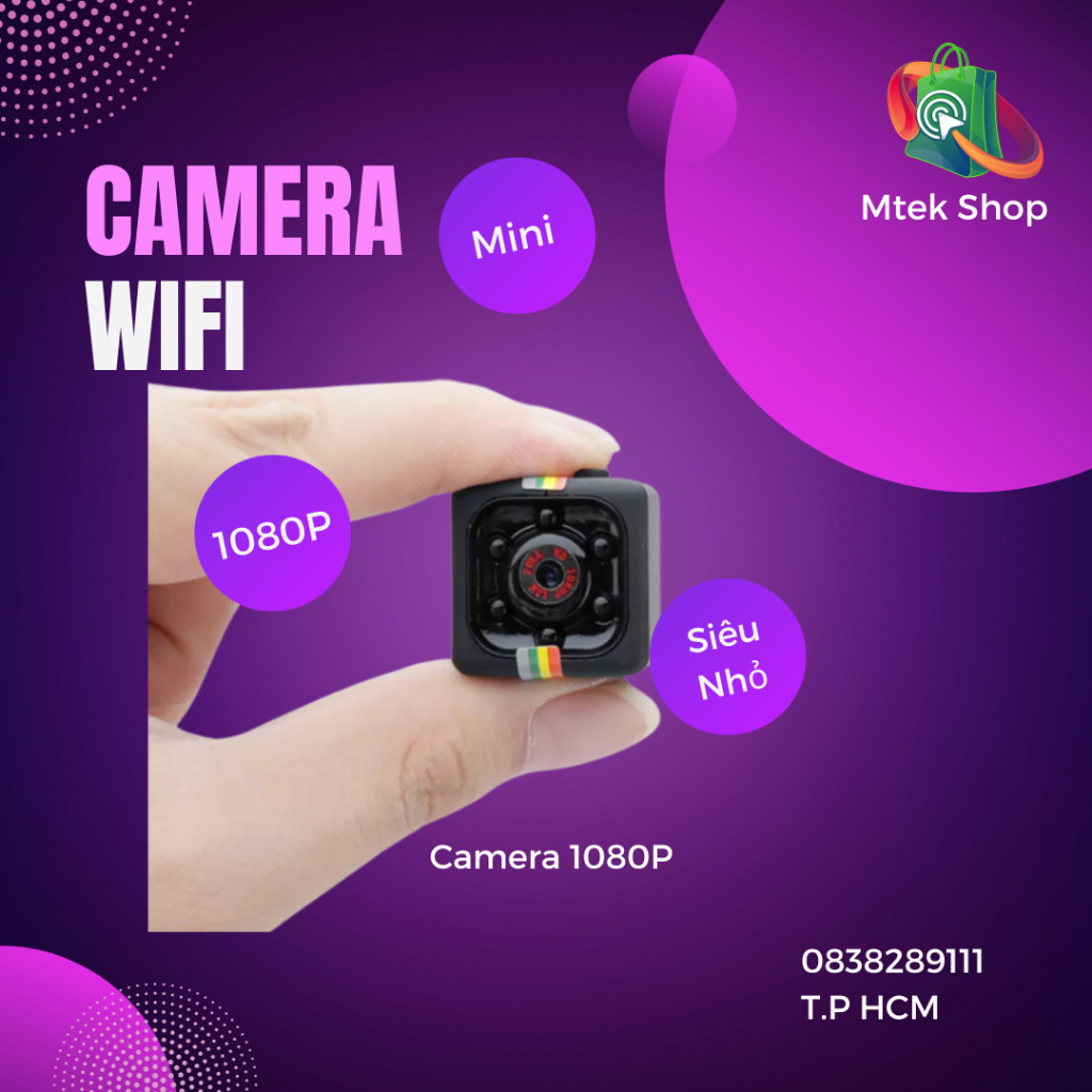 Camera Mini Siêu Nhỏ Độ Nét Cao Quay Phim Ban Đêm