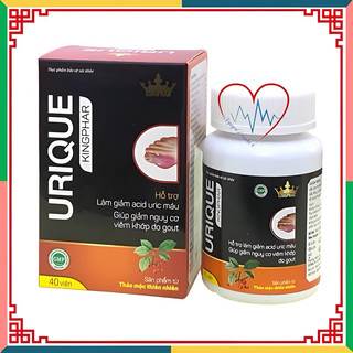 Viên Gout URIQUE Kingphar- ( Hộp 40 viên )- Hỗ TRợ Làm Giảm Acid Uric Máu ,Giúp Giảm Nguy Cơ Viêm Khớp Do Gout