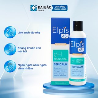 Dung dịch vệ sinh nữ Elpis 45+, ddvs làm sạch, dịu nhẹ Elpis 200ml