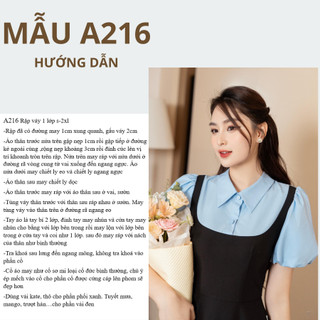RẬP GIẤY A0 ĐẦM  CỔ SƠ MI A216