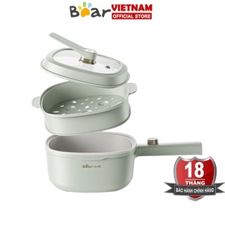 Nồi điện đa năng Bear 1.6L-2L-3L nồi lẩu điện đa năng chiên, xào, luộc, lẩu, hấp