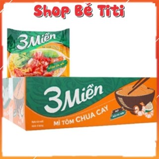 Thùng 30 Gói Mì 3 Miền Tôm Chua Cay 65g Shop Bé Titi