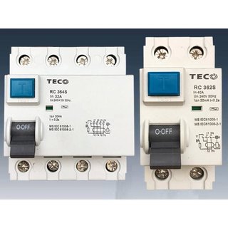 Cầu dao chống giật teco rc-362s 2p 25-32-40-63a