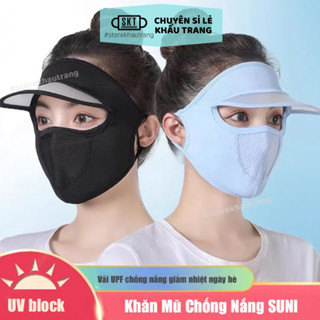  Khăn Bịt Mặt Chống Chống Nắng Kèm Mũ SUNI Cap Ngắn UPF 50+ 