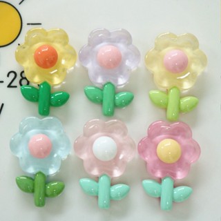 [33x23mm] Charm Crocs, Jibbitz, Sticker Gắn Dép Hoa Năm Cánh Nhiều Màu Xinh Xắn