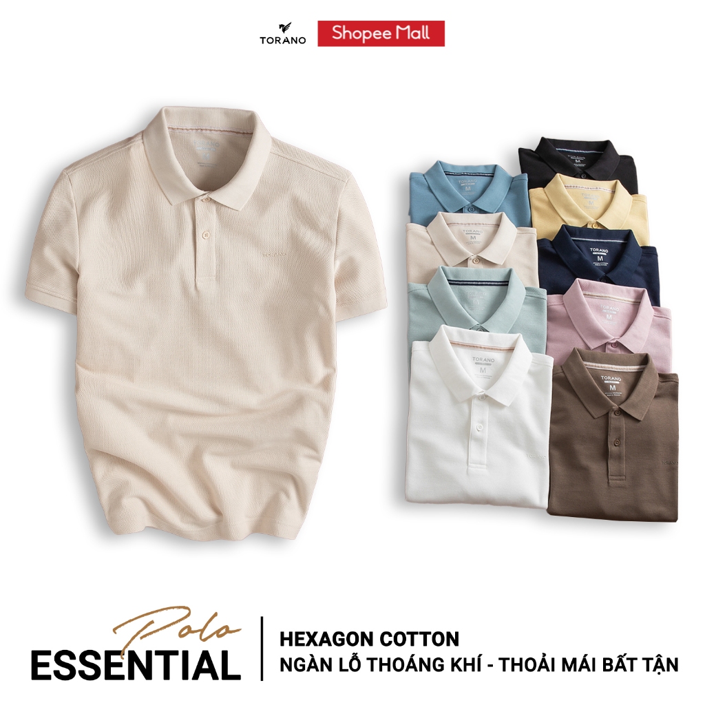 Áo polo nam TORANO CANNES POLO trơn logo ngực, Chống Nhăn, Thoáng Khí, Thiết Kế Trẻ Trung GSTP066 | BigBuy360 - bigbuy360.vn