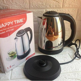 🥵 hcm 🥵 ấm siêu tốc inox 1.8l happy time htd1081 chất liệu inox cao cấp 1500w