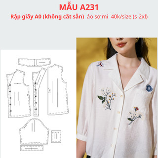 Rập giấy a0 áo sơ mi a231