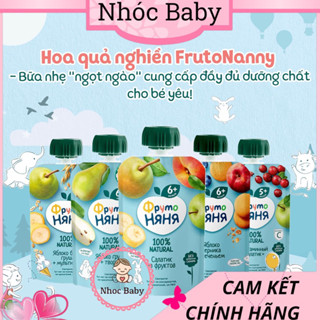 [HSD T9,10/26] Hoa quả nghiền Fruto Nga gói 90gram (hsd 1 năm từ ngày sản xuất trên bao bì)
