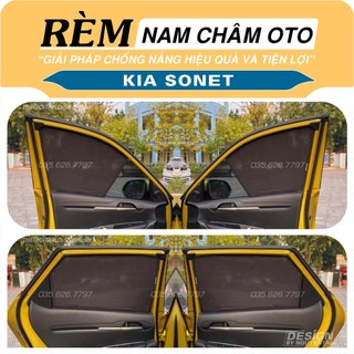 Rèm che nắng,chống tia UV bộ 4 cánh khung thép có nam châm hít cữa tự động tiện lợi dành cho oto