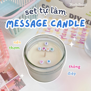 Set tự làm nến thơm Thông Điệp Babiboo Studio quà tặng ý nghĩa, dễ làm, thành phần tự nhiên