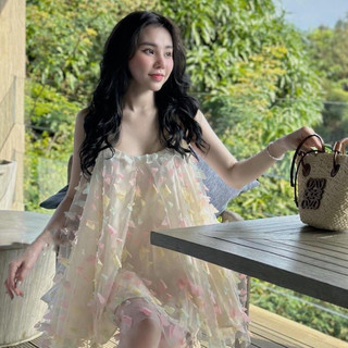 Váy Đầm Maxi 2 Dây Hồ Điệp Dáng Xoè Cute