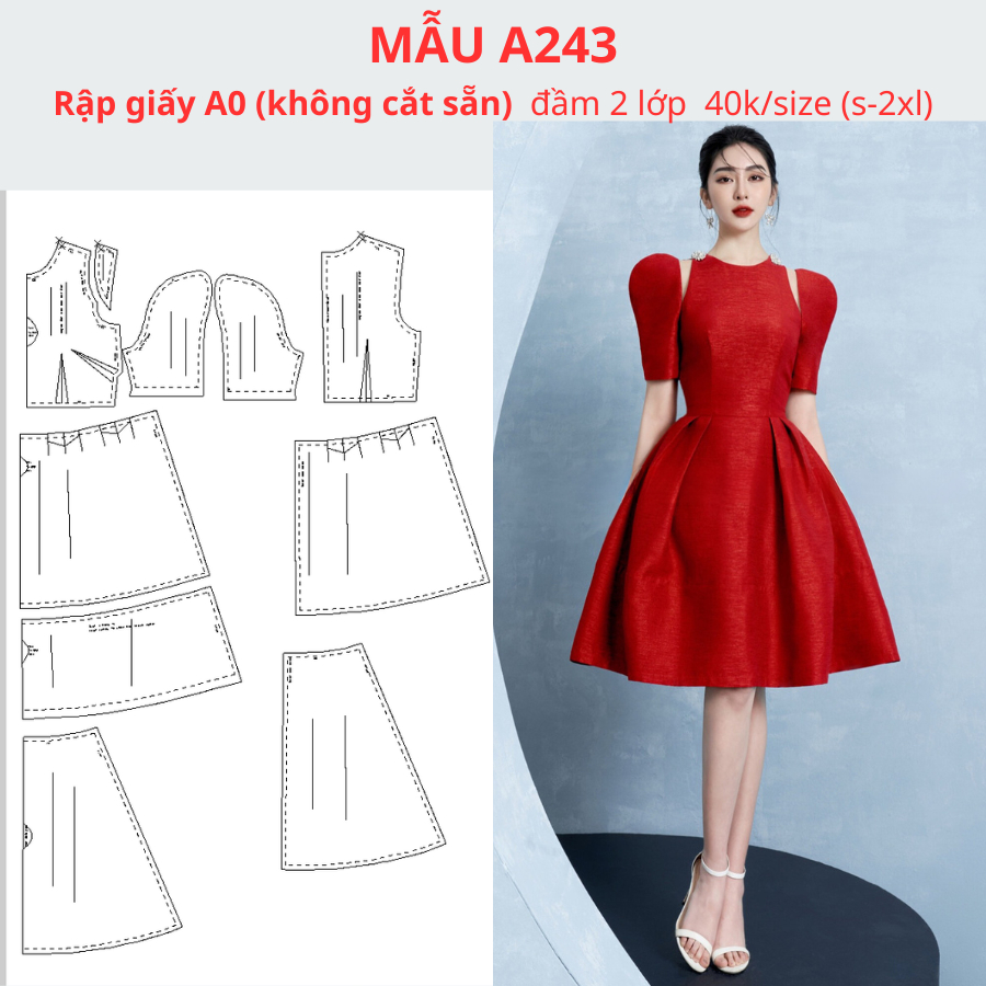 RẬP GIẤY A0 ĐẦM XOÈ A243