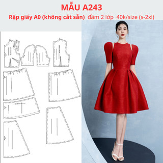 Rập giấy a0 đầm a243