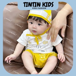 Bộ body mèo 3 chi tiết kèm mũ cho bé từ 4-12kkg