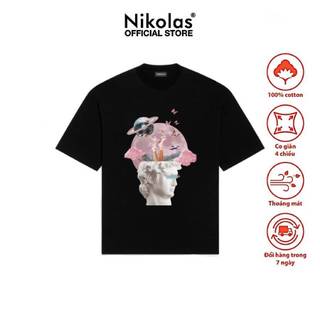 Áo thun Unisex Nikolas 100% Cotton Tượng Hồng Tee