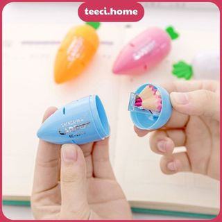 Xoáy Gọt Bút Chì Đồ Gọt Bút Lưỡi Thép Gọt Bút Chì Hình Củ Cà Rốt Tiện Lợi TEECI D023