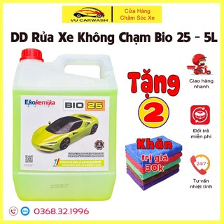 Dung Dịch Rửa Xe Không Chạm, Nước Rửa Xe Ô tô, Xe Máy Ekokemika Bio 25-5L SIÊU SẠCH, SIÊU BÓNG BẢO VỆ SƠN XE Bio 25 - 5L