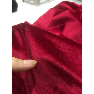 Vải Nhung Tuyết Hànmàu Đỏ dày mềm mịn rũ co dãn 4chiều_may đầm váy,áo dài,làm sự kiện,áo kiểu...thời trang