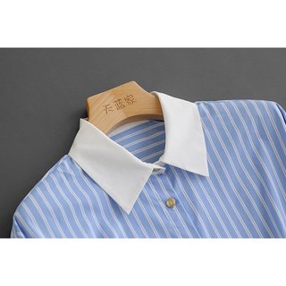 Áo Sơ Mi Nữ , Sơ Mi Kẻ Sọc Dáng Basic Chất liệu siêu mát