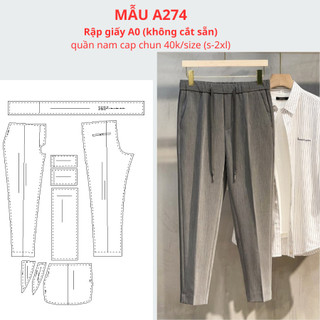 Rập giấy a0 quần nam lưng chun a274