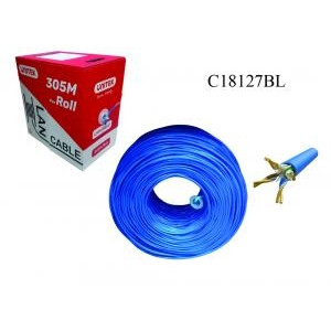 Thùng cáp mạng 305m unitek cat6 c18127bl màu xanh