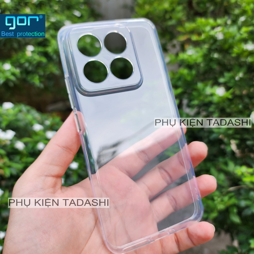 Ốp Lưng Dẻo Gor Xiaomi 14, Xiaomi 14 Pro, Xiaomi 14 Ultra Trong Suốt Ôm Khít Máy, Có Gờ Bảo Vệ Camera - Hãng Gor
